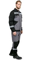 Костюм мужской рабочий летний 'Гудзон' NEW с пк серый-черный